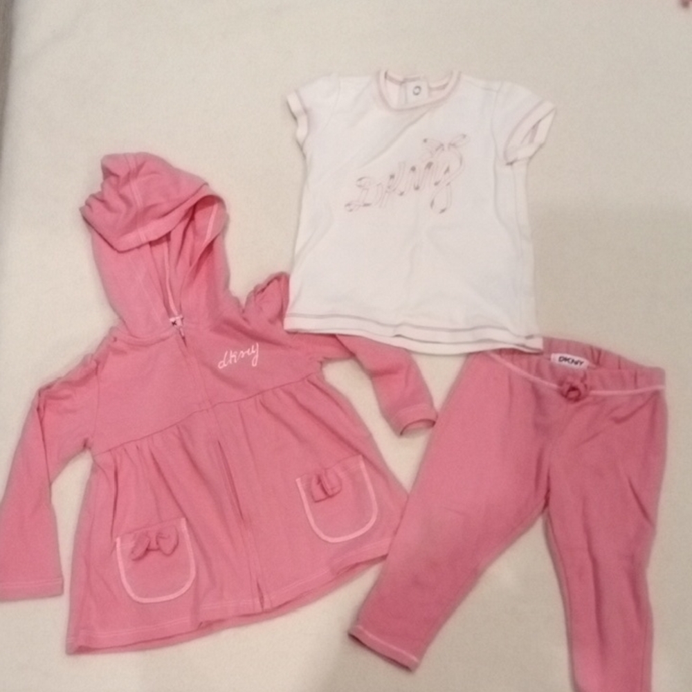 DKNY Pink Baby Clothing Set
